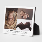 ホワイトニュートラルベビーフォトコラージュ新生児 フォトプラーク (側面)