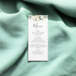 ホワイトニュートラル水彩フローラ結婚のメニュー メニュー<br><div class="desc">白モダン色と結婚中性色の花の配置を特徴とするメニュー。</div>