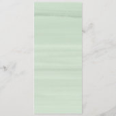 ホワイトニュートラル水彩フローラ結婚のメニュー メニュー (裏面)