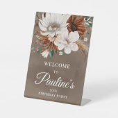 ホワイトニュートラル秋花70誕生日 台座サイン (正面)