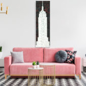 ホワイトニューヨークタイムズスクエア キャンバスプリント (インサイチュ (リビング))