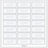 ホワイトネイビー航海のズ結婚ゲスト住所 シール (シート)