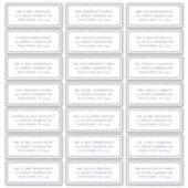 ホワイトネイビー航海のズ結婚ゲスト住所 シール (正面)