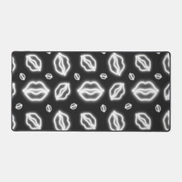 ホワイトネオンキス デスクマット