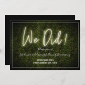 ホワイトネオンボックスウッドの結婚式披露宴 招待状 (正面/裏面)