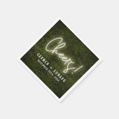 ホワイトネオンライト応援結婚ズ スタンダードカクテルナプキン (角)