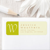 ホワイトネクタールサンディオレンジ&ライム差出人住所 ラベル (インサイチュ)