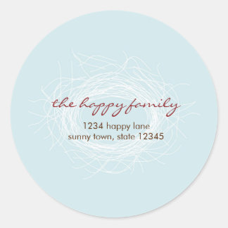 ホワイトネスト住所 シールまたはシール ラウンドシール