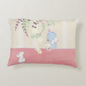 ホワイトネズミぶら下がったズアットホーム アクセントクッション (裏面)