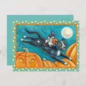 ホワイトネズミ&ブラックキャットオンハロウィンスカベンジャー狩り ポストカード (正面/裏面)