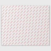 ホワイトネームエレガントタグの筆記体スクリプトクリスマス ラッピングペーパー (フラット)