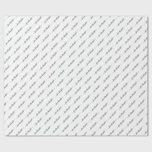 ホワイトネームエレガントタグの筆記体スクリプトクリスマス ラッピングペーパー (フラット)