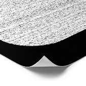 ホワイトノイズ。白黒雪粒。 ポスター (角)