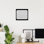 ホワイトノイズ。白黒雪粒。 ポスター (ホームオフィス)