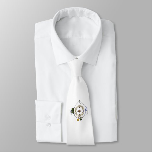 ホワイトハイキング我々の惑星ハイカーの魂のコンパス ネクタイ (タイ)