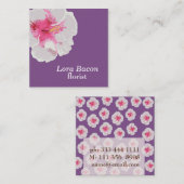 ホワイトハイビスカスカスタム名刺 スクエア名刺 (正面/裏面)