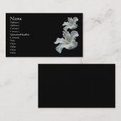 ホワイトハイビスカスフラワー自然名刺 名刺 (正面/裏面)