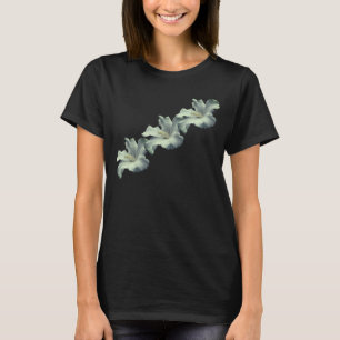 ホワイトハイビスカスフラワー自然 Tシャツ