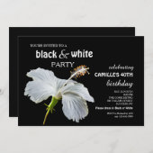 ホワイトハイビスカス招待状 招待状 (正面/裏面)