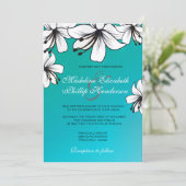 ホワイトハイビスカス結婚式招待状 招待状 (スタンド正面)