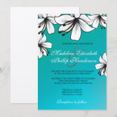 ホワイトハイビスカス結婚式招待状 招待状 (正面/裏面)