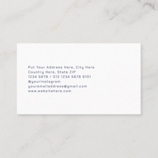 ホワイトハイモダンテック未来的な幾何学形状 名刺 (裏面)