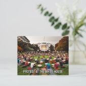 ホワイトハウスでの抗議 – ドラムサークル ポストカード (スタンド正面)