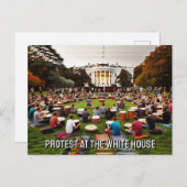 ホワイトハウスでの抗議 – ドラムサークル ポストカード (正面/裏面)