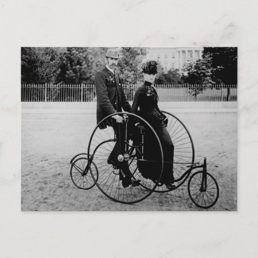 ホワイトハウスでの2人用の自転車1886 ポストカード (正面)