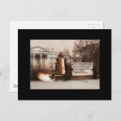 ホワイトハウスで女性が抗議 ポストカード (正面/裏面)