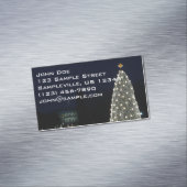 ホワイトハウスとナショナルツリークリスマスホリデイDC マグネット名刺 (インサイチュ)
