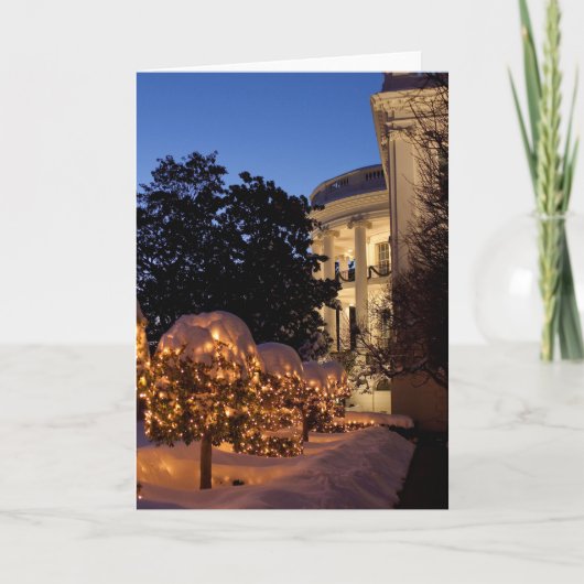 ホワイトハウスのクリスマスの芝生の装飾 シーズンカード (正面)