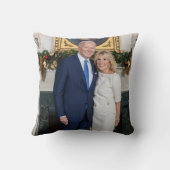 ホワイトハウスのクリスマス ジョー・バイデン大統領 写真 クッション (裏面)