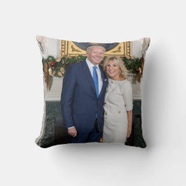 ホワイトハウスのクリスマス ジョー・バイデン大統領 写真 クッション