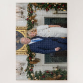 ホワイトハウスのクリスマス　ジョー・バイデン大統領　写真 ジグソーパズル (縦)