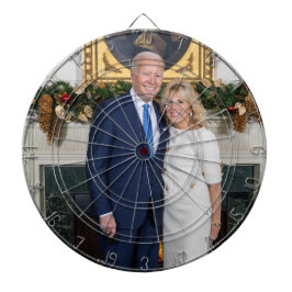 ホワイトハウスのクリスマス ジョー・バイデン大統領 写真 ダーツボード