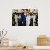 ホワイトハウスのクリスマス ジョー・バイデン大統領 写真 ポスター (キッチン)