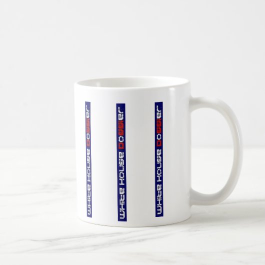 ホワイトハウスの一件書類のストライプのなマグ コーヒーマグカップ (右)