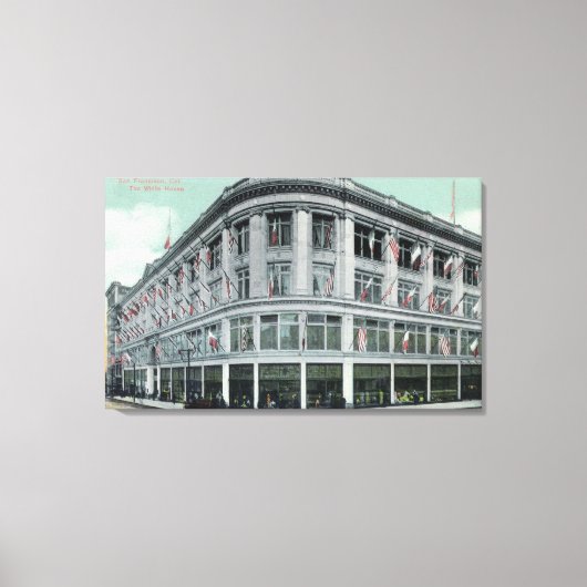 ホワイトハウスの外観 キャンバスプリント (正面)