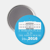 ホワイトハウスの磁石の中に女性の場所がある マグネット (正面/裏面)