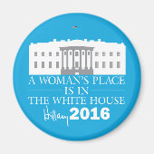 ホワイトハウスの磁石の中に女性の場所がある マグネット (正面)