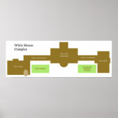 ホワイトハウスの複雑な図のレイアウト ポスター (正面)