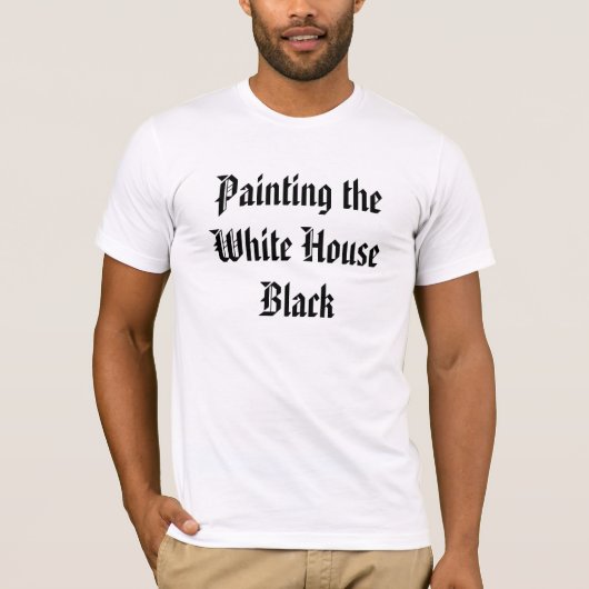 ホワイトハウスの黒を絵を描くこと Tシャツ (正面)