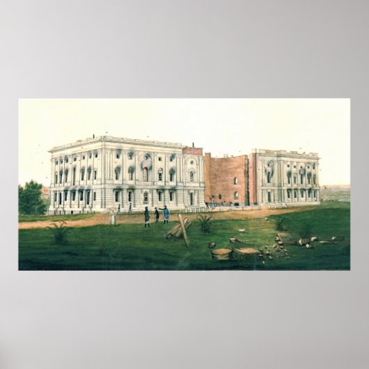 ホワイトハウスアフターブリティッシュ攻撃1814 ポスター (正面)