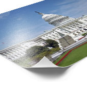 ホワイトハウスアメリカキャピトル建物ワシントンDC フォトプリント            (角)