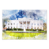 ホワイトハウスインワシントンDCウォーターカラー フォトプリント            (正面)