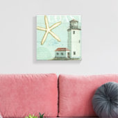 ホワイトハウスオンザビーチ キャンバスプリント (インサイチュ (リビング))