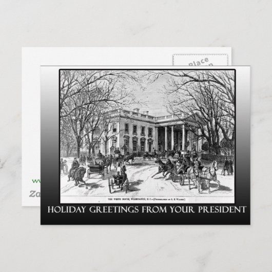 ホワイトハウスカードからの休日の挨拶 シーズンポストカード (正面/裏面)