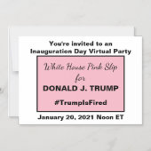 ホワイトハウススリップまたは滑ることピンクアンチ – トランプ2020選挙 マグネット招待状 (正面)