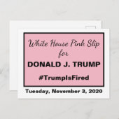 ホワイトハウススリップまたは滑ることピンクトランプがトランプの側近を解雇 ポストカード (正面/裏面)